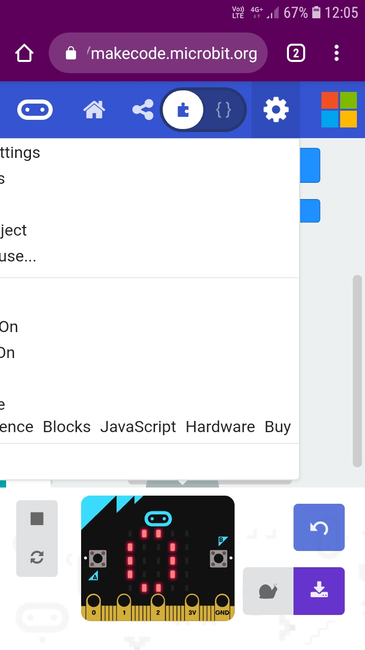 Wheel icon's menu appears off screen · Issue #2227 · microsoft/pxt ...