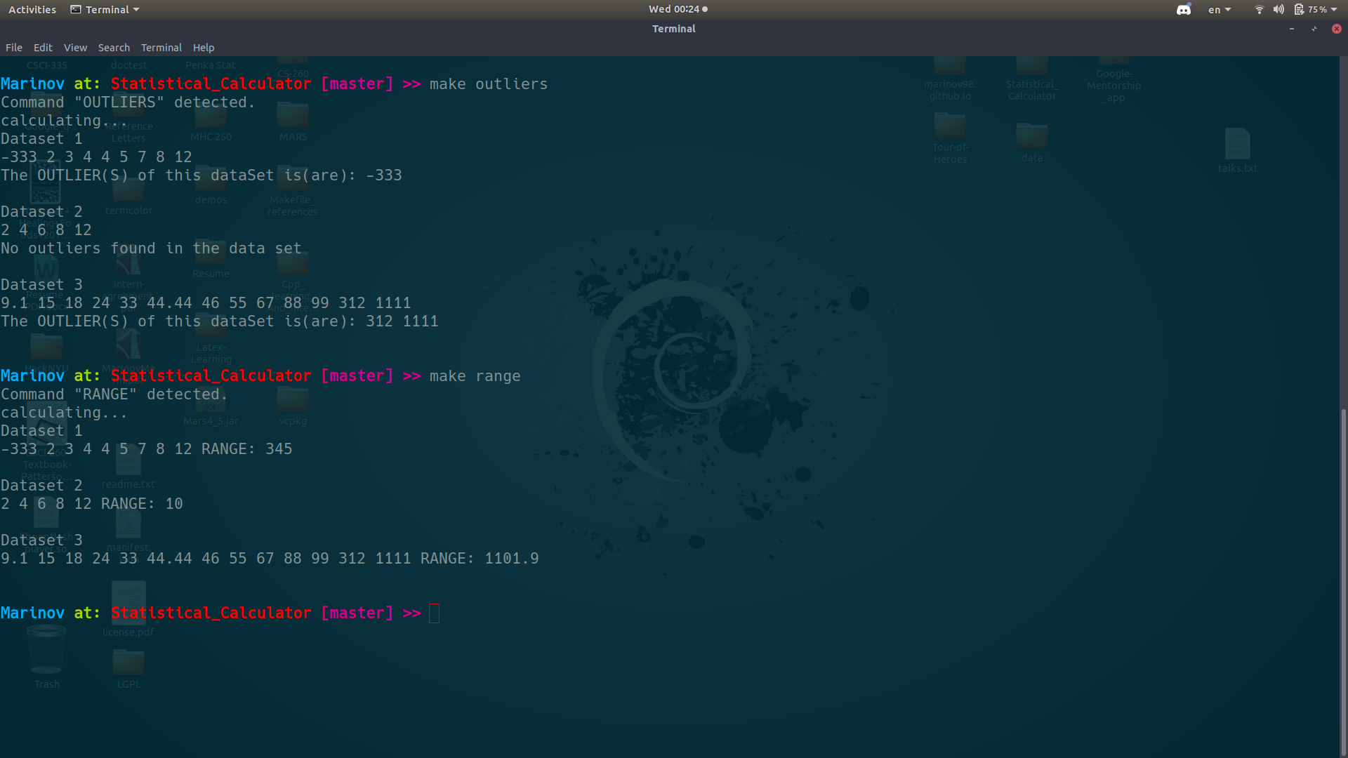 GitHub - marinov98/Statistical_Calculator: A statistics calculator made ...
