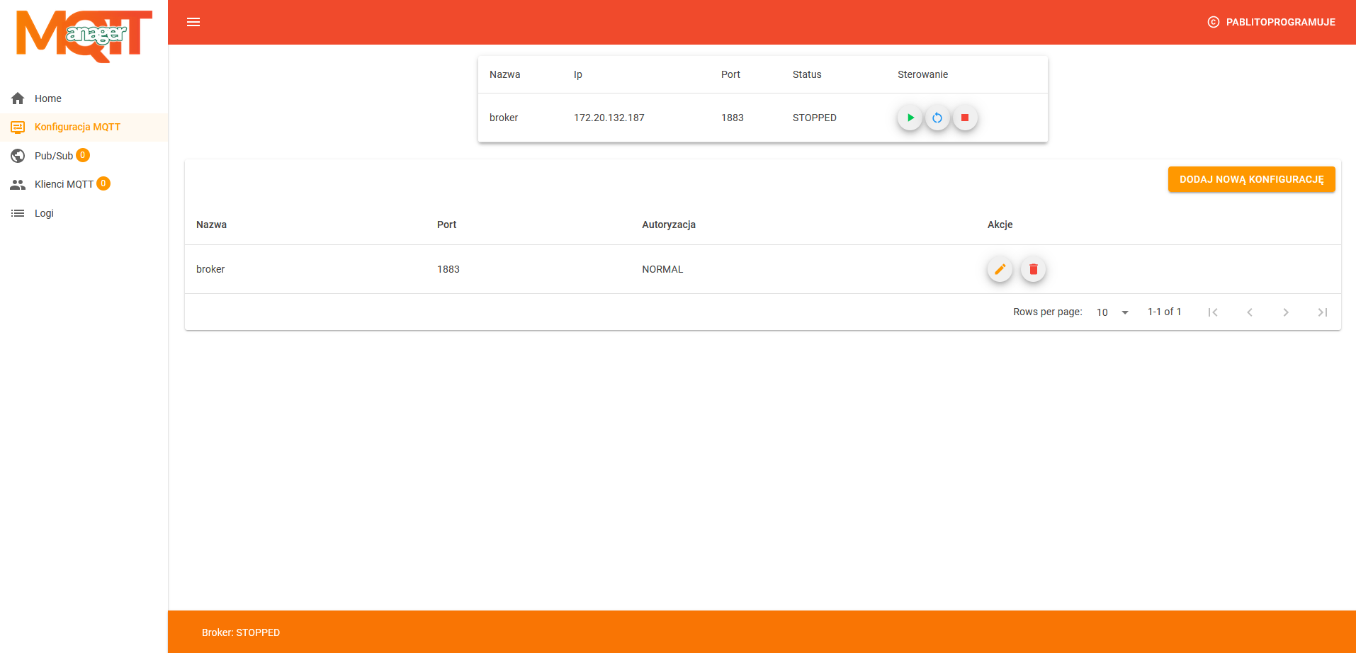 GitHub - pablito97/MQTTManager: MQTTManager is web mqtt aplication to ...