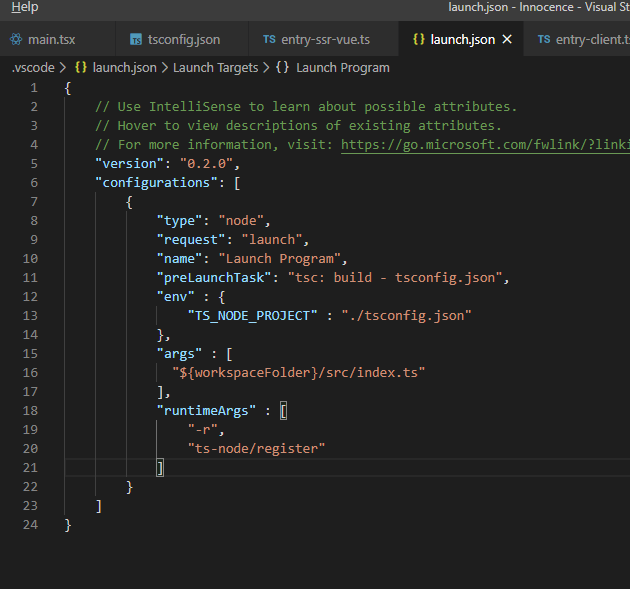 ts-node running tsx syntax is always Unexpected token