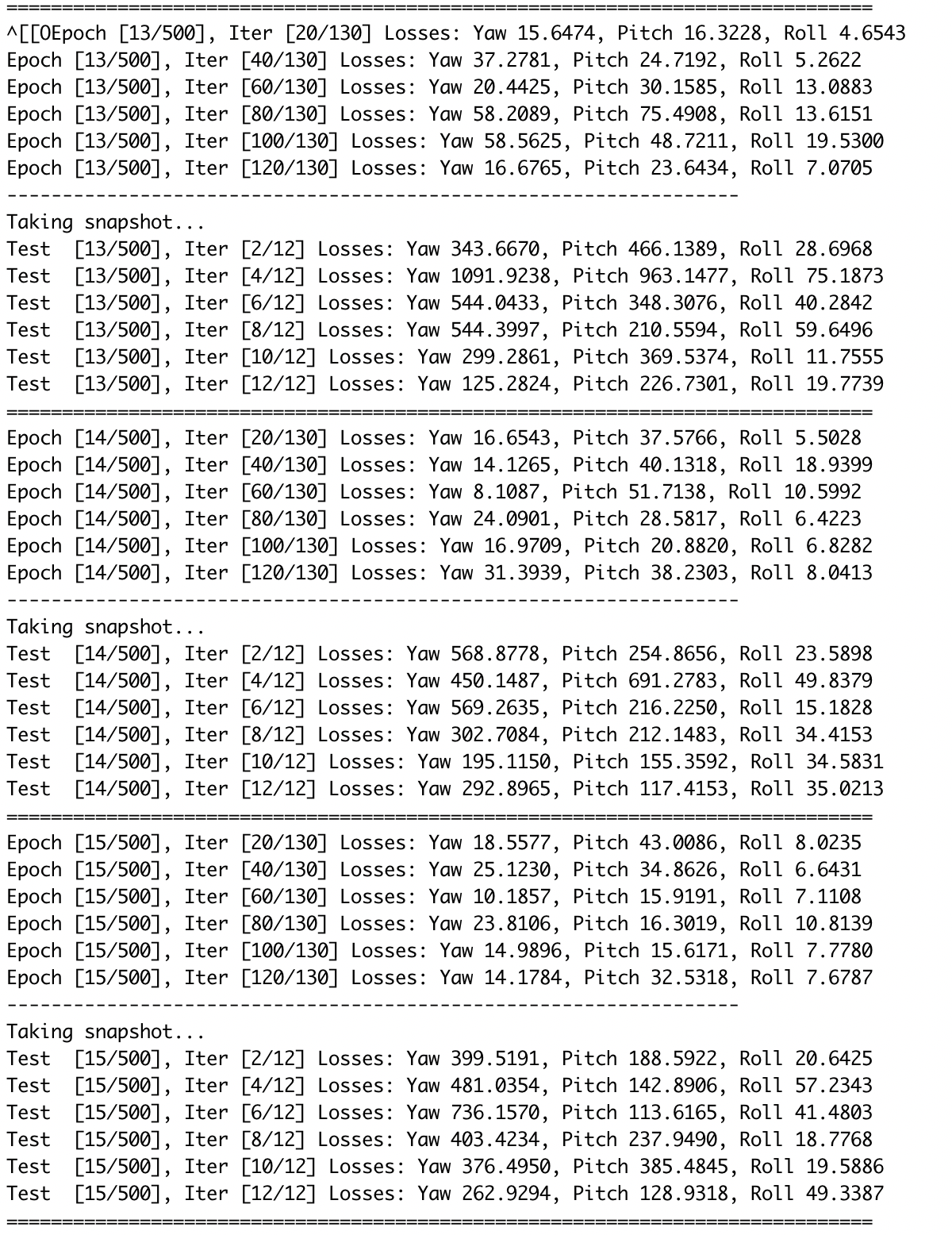 i trained my own dataset. but loss didn't decrease... about the training loss and test loss when training on my own dataset ...