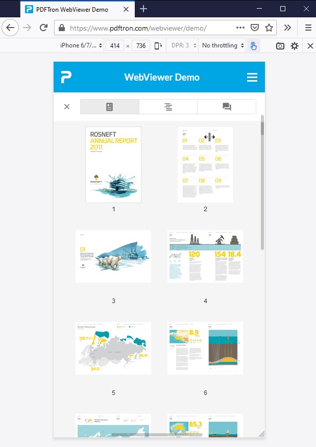 Resizing grip in the side panel · Issue 403 · PDFTron/webviewerui