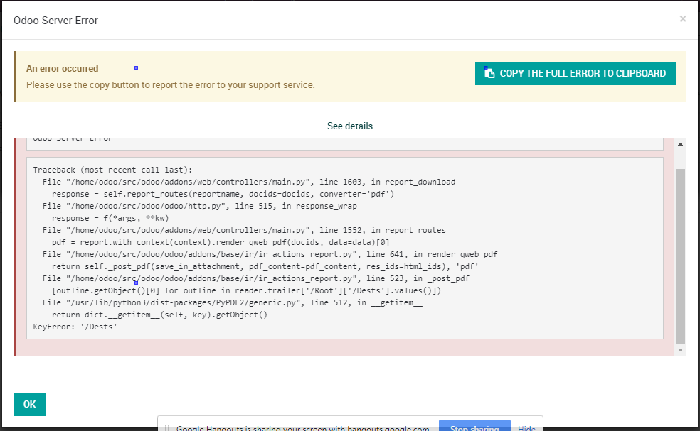 Error while printing multiple Check pdf's · Issue 24482 · odoo/odoo