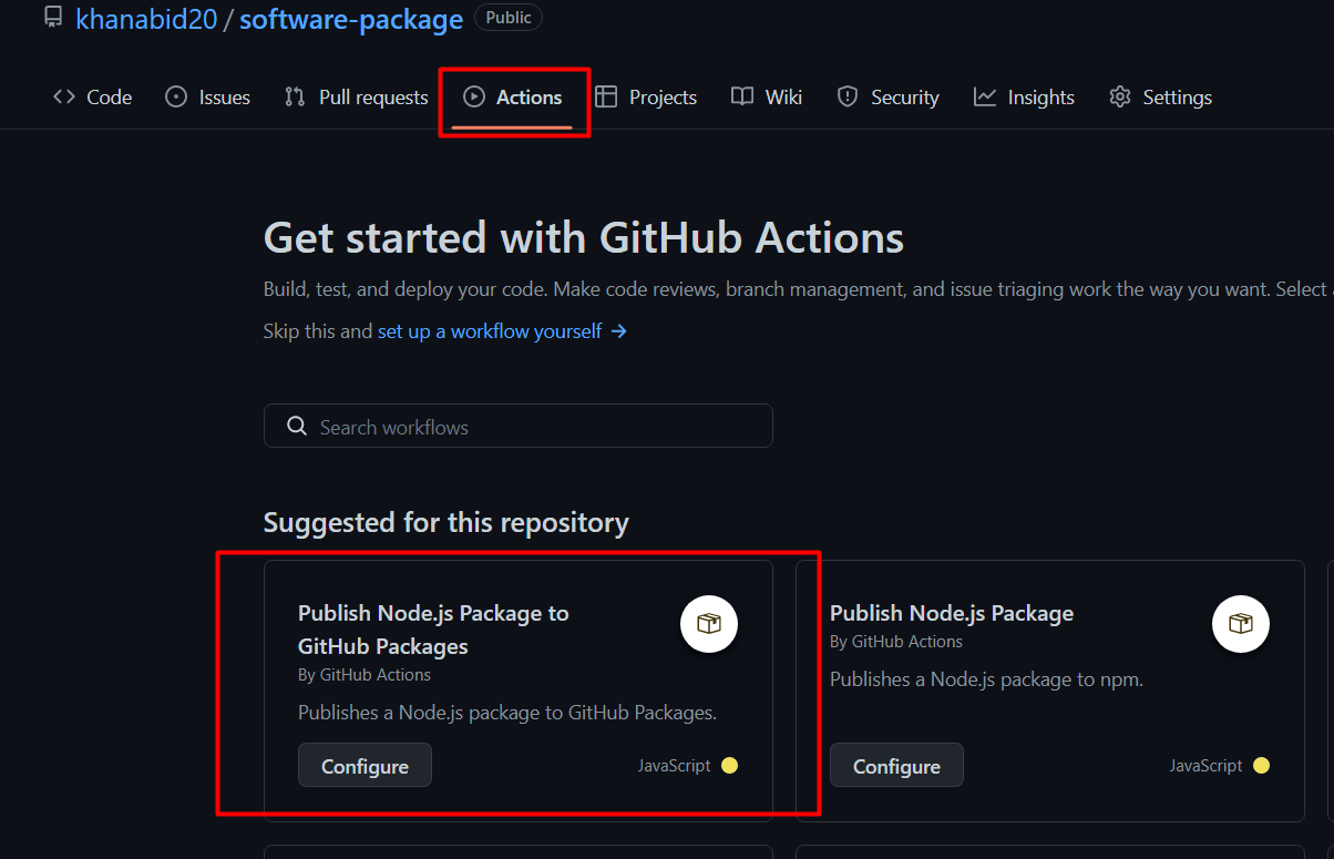 GitHub - khanabid20/software-package: Learning Advanced GitHub Actions