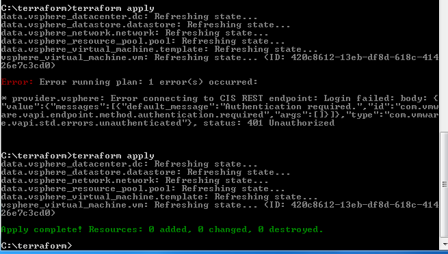Authentication Error: Inspite of providing the same credentials it was  showing authentication error atleast once out of three times. · Issue #375  · vmware/terraform-provider-vsphere