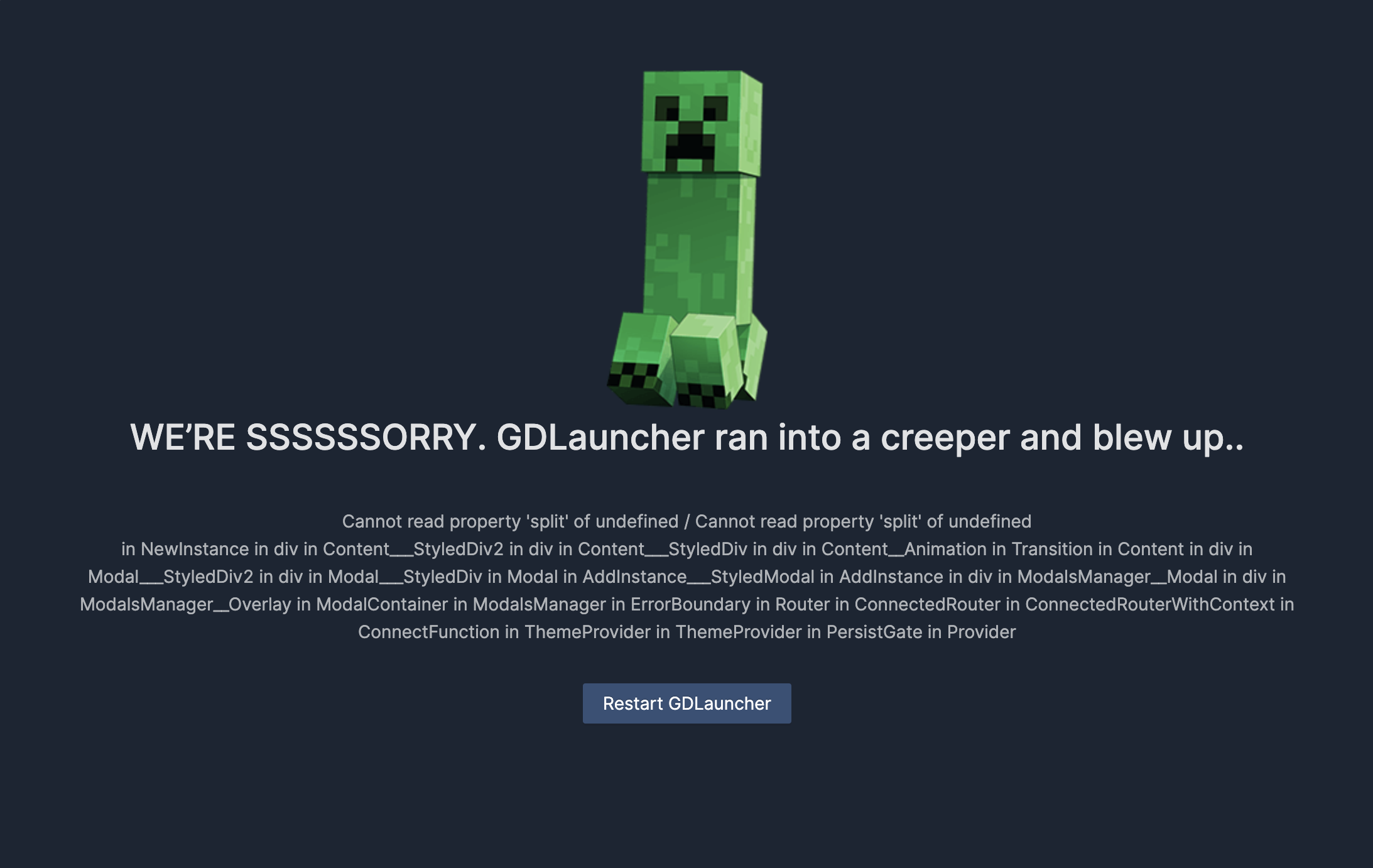 GDlauncher crashes on create / cannot update modpack or app · Issue ...