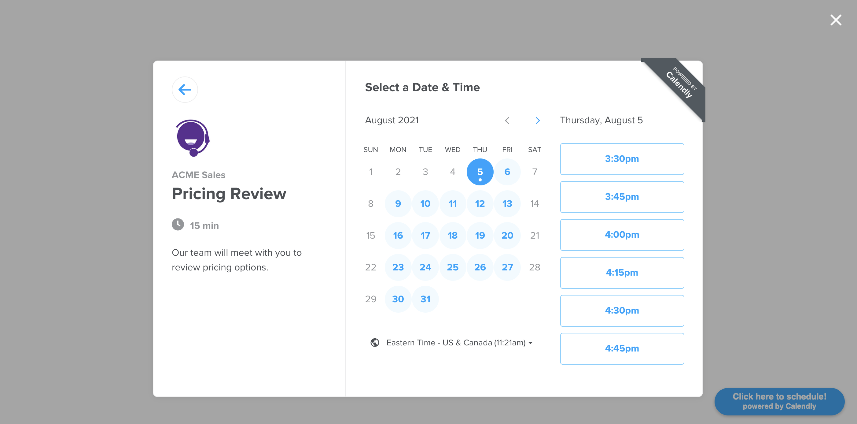 Calendly Integration Squarespace