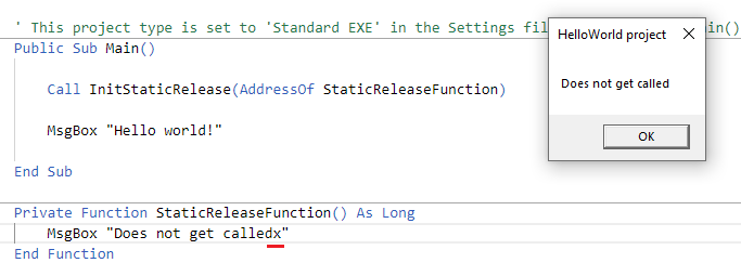 Static/Module variable not properly released upon end of application ...