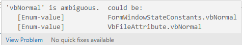 vbNormal is ambiguous · Issue #718 · twinbasic/twinbasic · GitHub