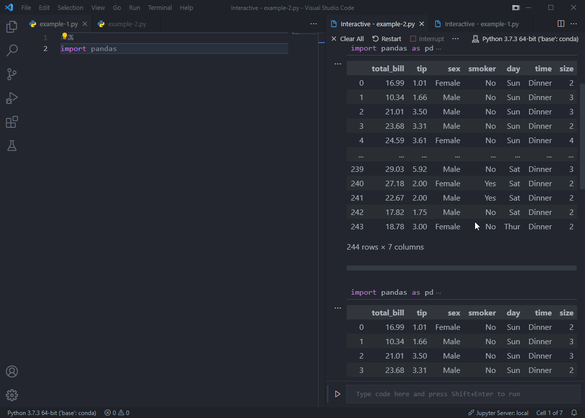 output cells won't stay in place if there are two tabs in interactive ...