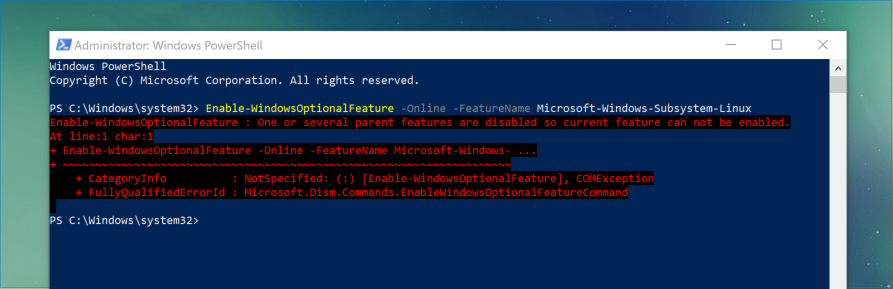 vmware install failed windows 10