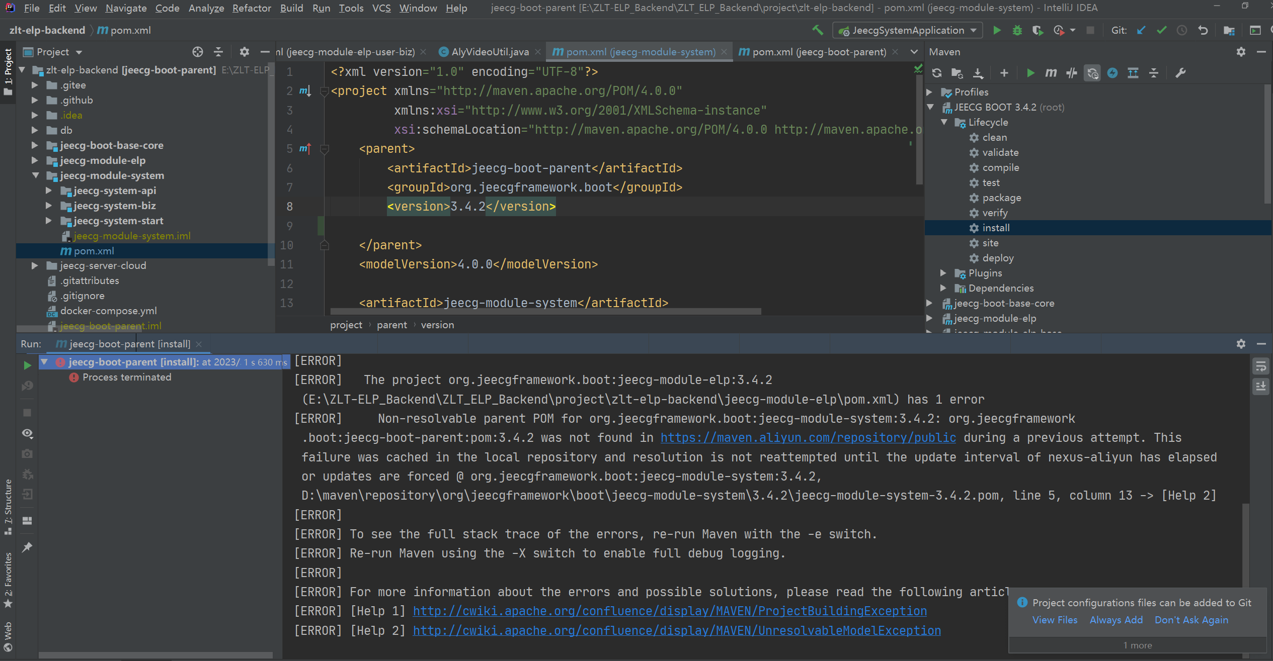 jeecg-boot-parent 3.4.2 打包出现问题 · Issue #4768 · jeecgboot/JeecgBoot · GitHub