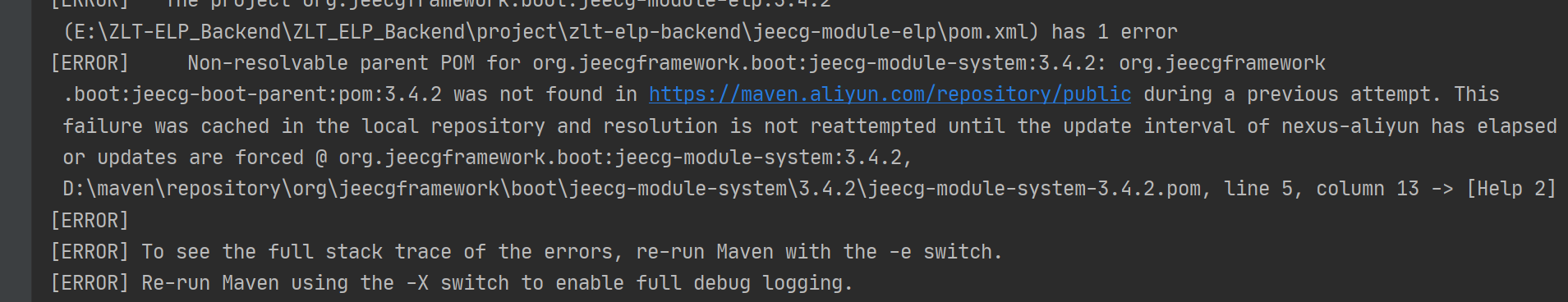 jeecg-boot-parent 3.4.2 打包出现问题 · Issue #4768 · jeecgboot/JeecgBoot · GitHub