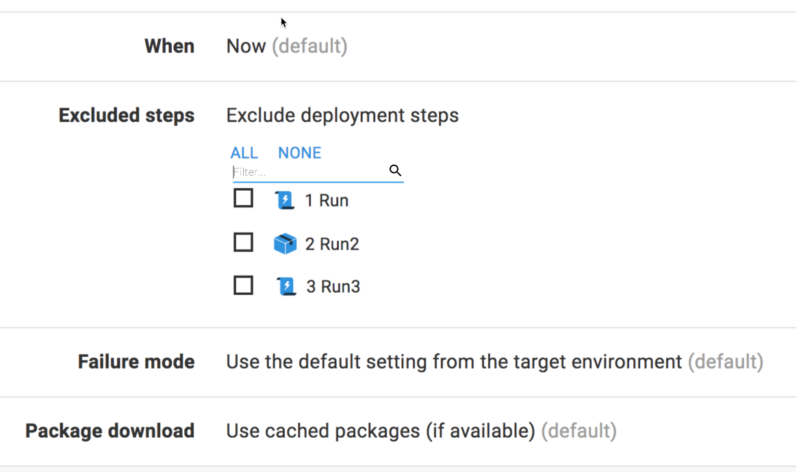Make excluding steps from a deployment easier to use · Issue #3972 ...
