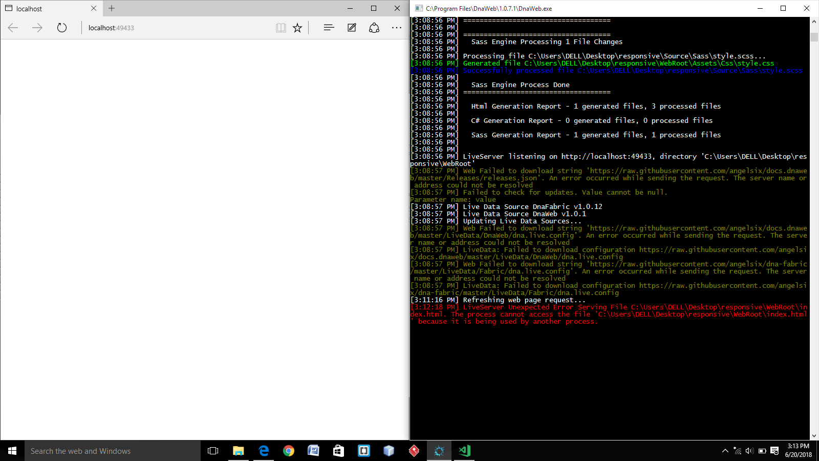 command line feedback
