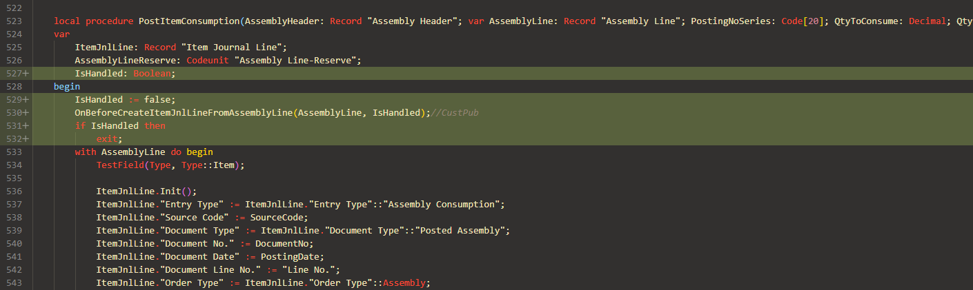 [Event Request] codeunit 900 "Assembly-Post" - PostItemConsumption ...
