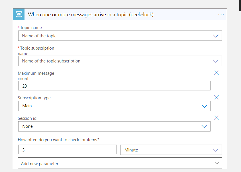 Service Bus Connector Peak Lock trigger not available in Logic app