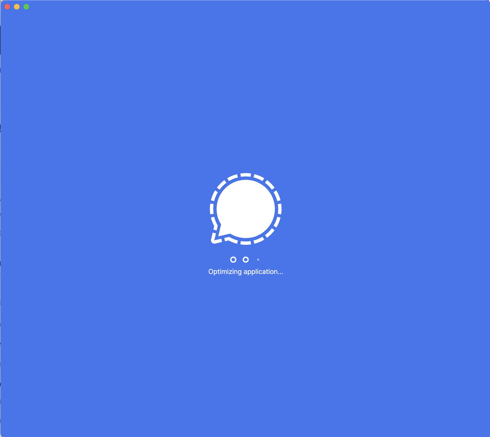 Signal has never worked on OSX Monterey for me. Fresh laptop, fresh