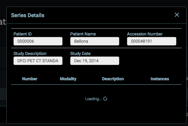 Series Details not working in Dropdown View Study Details-> Study LIst ...