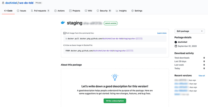 Pushing image to new GitHub Container Repository Doesn't Create a ...