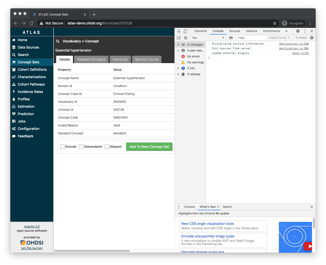 Unfortunately http://atlas-demo.ohdsi.org/#/concept/320128 continues to ...