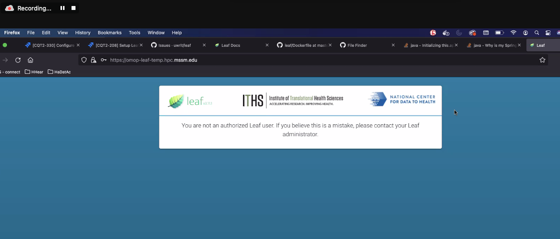 Authorized user cannot access