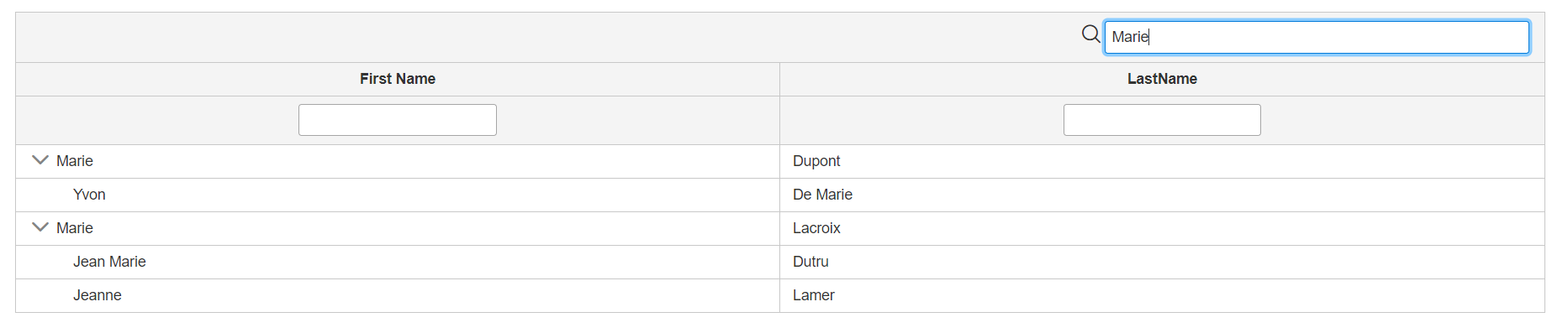 Lenient filtering does not work with Tree Table · Issue #9281 ...