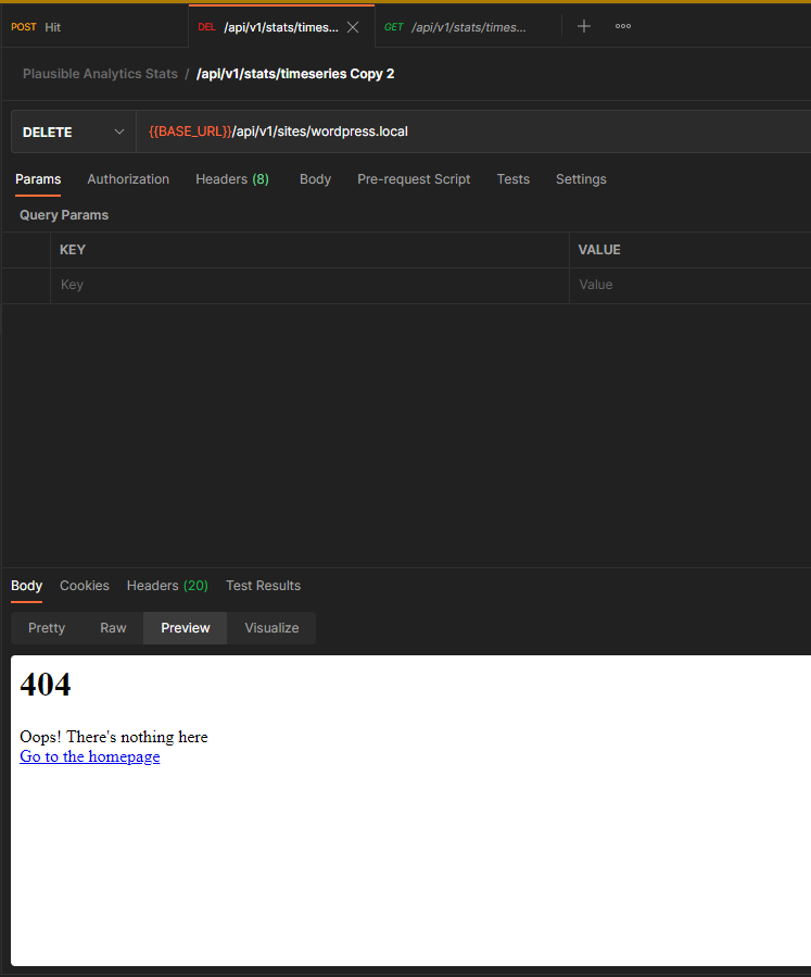404 when trying to delete sites via API · Issue #1792 · plausible ...