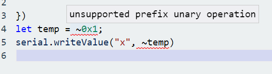 Bitwise NOT not support? · Issue #3556 · microsoft/pxt · GitHub