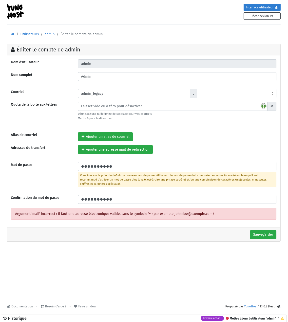 11.1: Could not change admin password through administration UI · Issue ...
