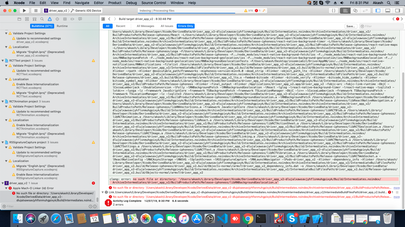 Not able to run the app when direclty deployed or release using archive ...