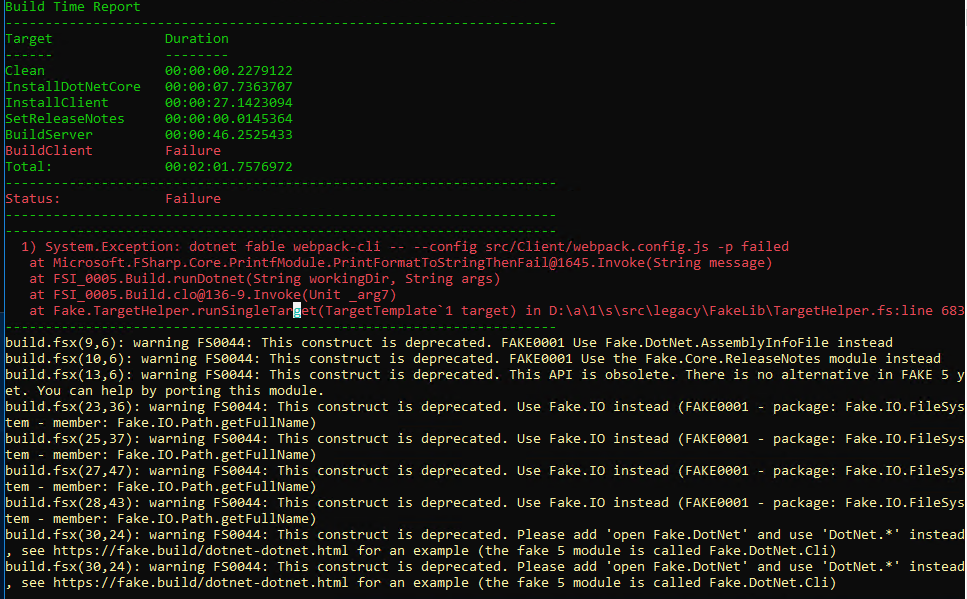 Build fails on SDK 2.1.500-preview-009375 at BuildClient step. · Issue ...