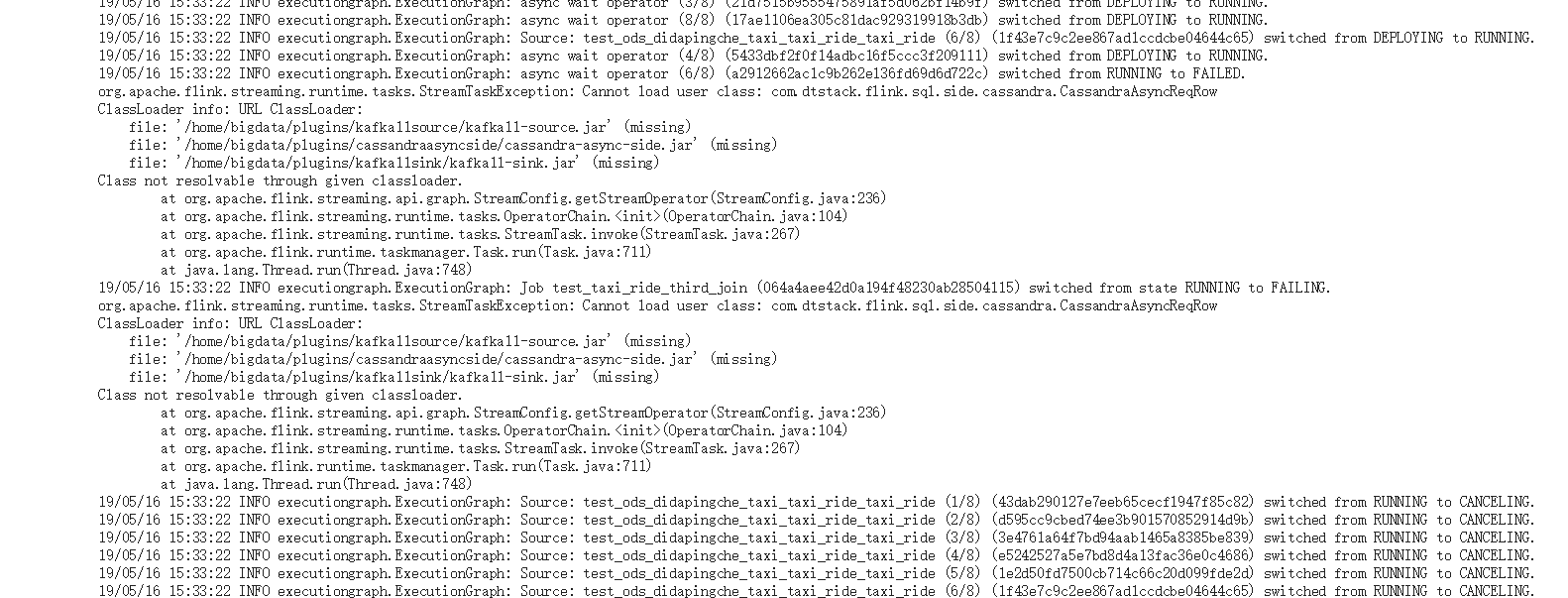 1.6 yarnPer模式下 类加载报错 · Issue #119 · DTStack/flinkStreamSQL · GitHub