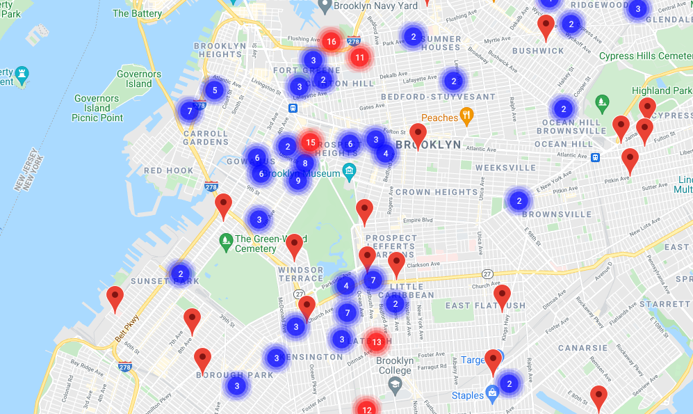 GitHub - googlemaps/js-markerclusterer: Create and manage clusters for large amounts of markers