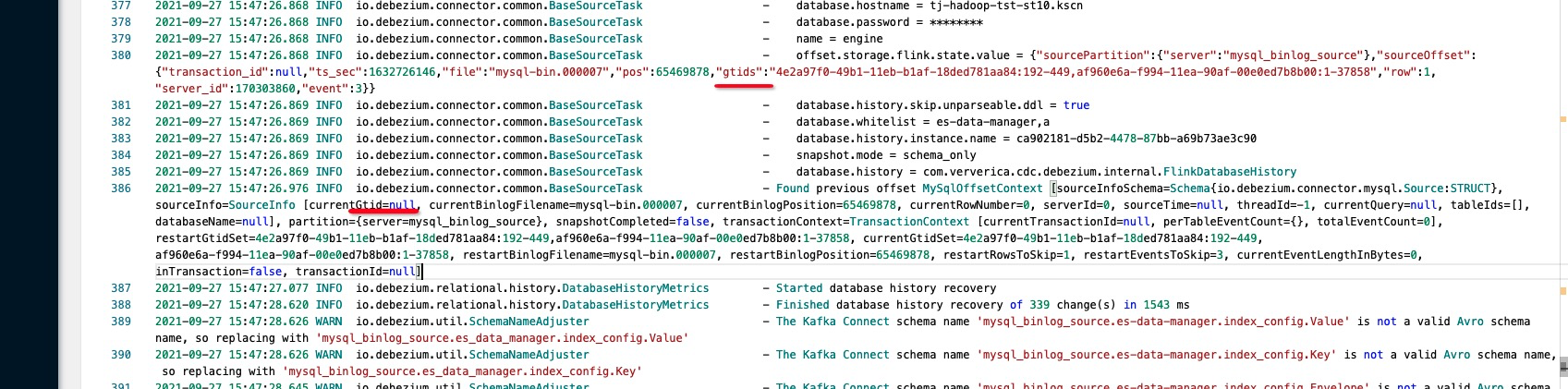 CDC同步MysqlHA集群，切换同步实例checkpoint恢复出现异常 · Issue #469 · apache/flink-cdc ...