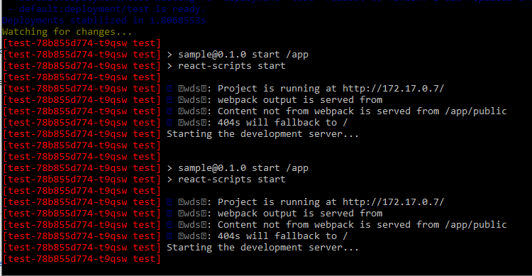 npm run start failing in kubernetes/skaffld · Issue #8739 · react ...