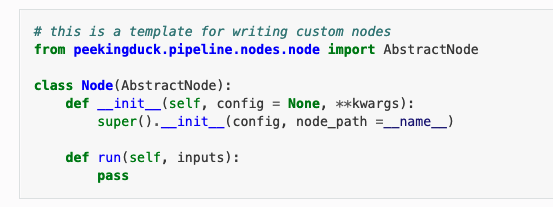 Sample code snippet for custom nodes throws error by default · Issue ...