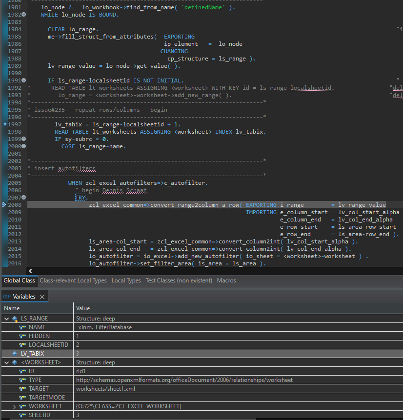 Autofilter does not working correctly when using a template · Issue 547 · abap2xlsx/abap2xlsx