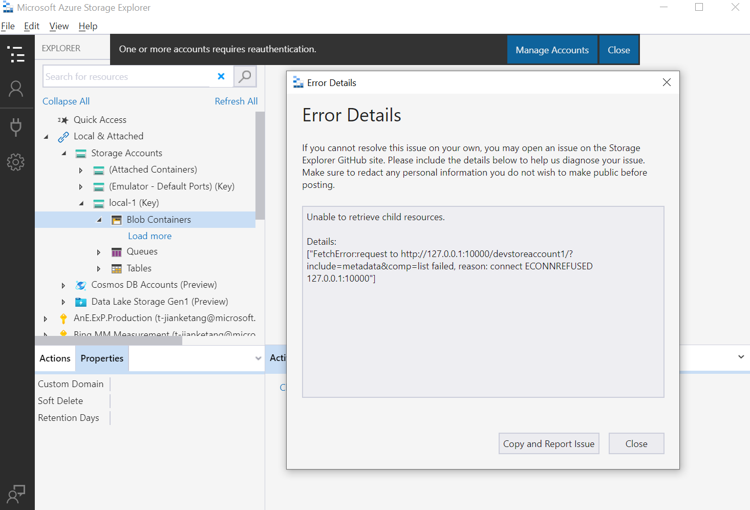 Error unable to retrieve child resources · Issue 3449 · microsoft