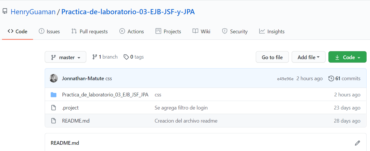 GitHub - HenryGuaman/Practica-de-laboratorio-03-EJB-JSF-y-JPA