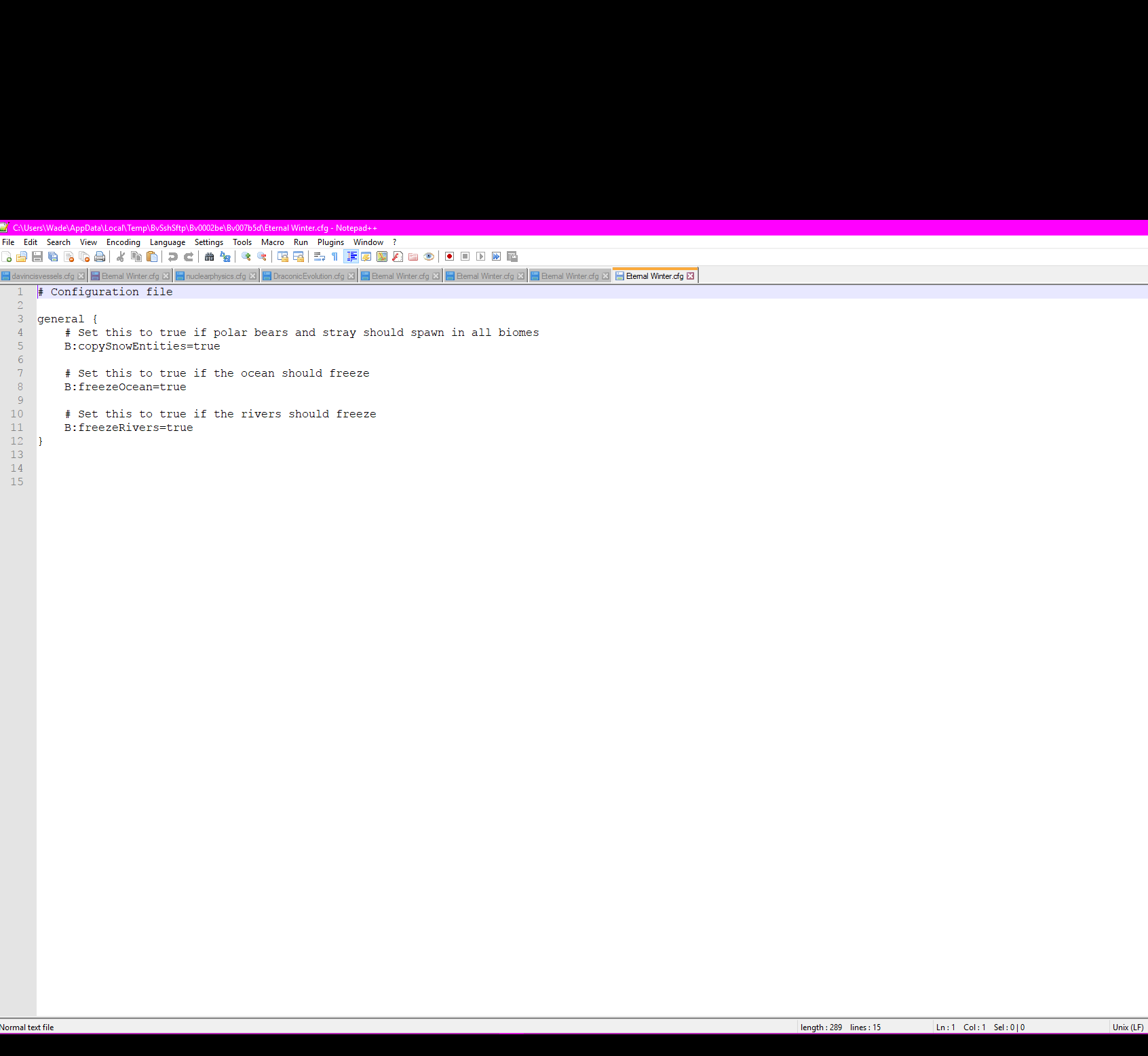 Config File · Issue #1 · ichttt/Eternal-Winter · GitHub