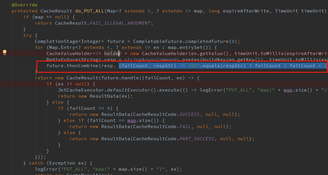 RedisLettuceCache.do_PUT_ALL方法bug · Issue #216 · alibaba/jetcache · GitHub