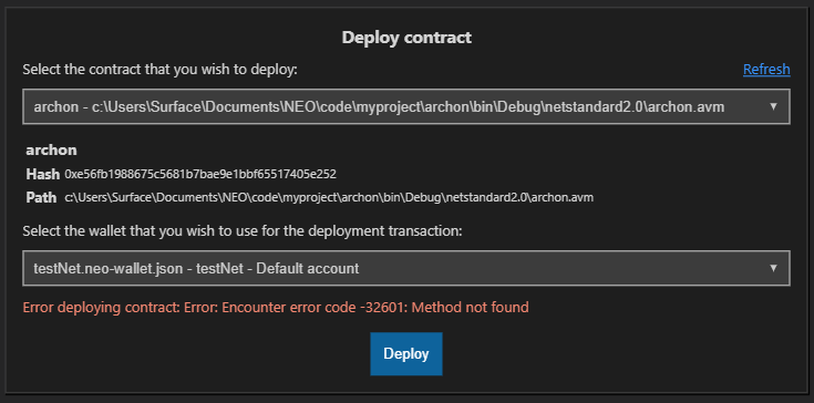 Failed to deploy smart contract on TestNet · Issue #127 · neo-project ...