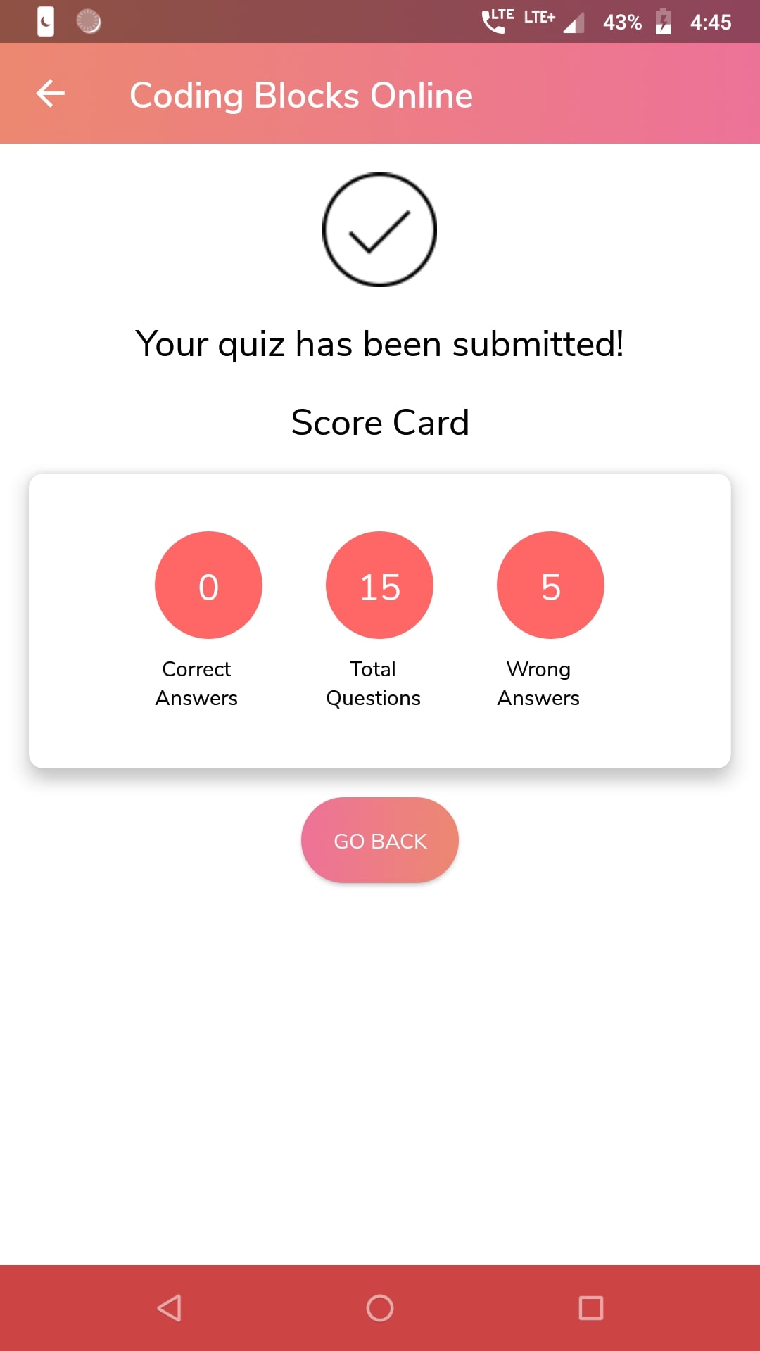 Create Quiz Result Screen · Issue #153 · coding-blocks/CBOnlineApp · GitHub