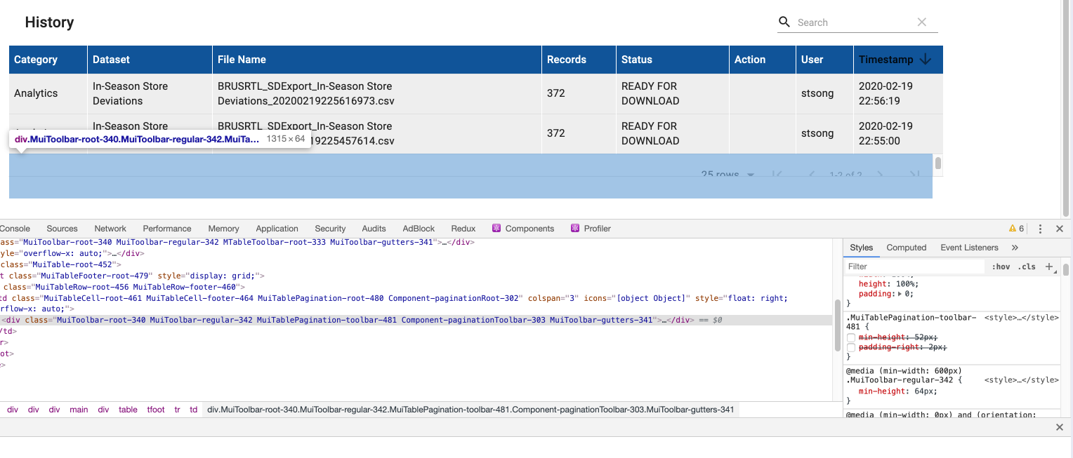 Pagination is scrollable? · Issue 1831 · mbrn/materialtable · GitHub
