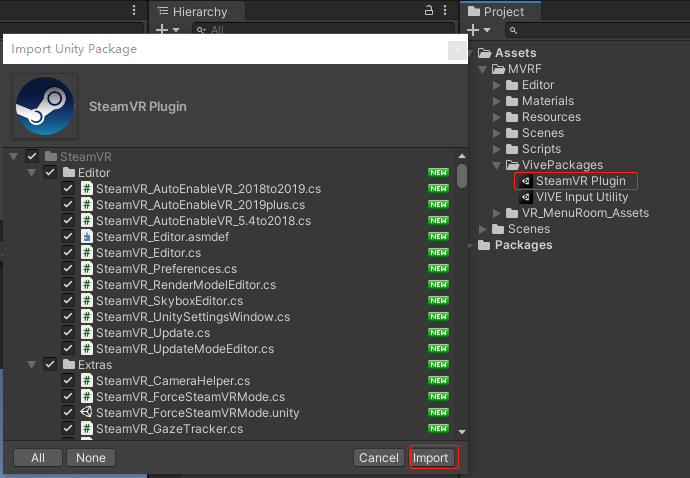 GitHub - yinczar/MVRF: Unity SteamVR v2.7.3 + ViveInputUtility