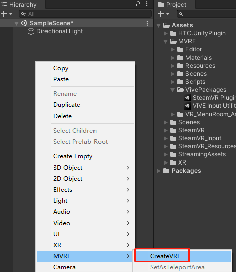 GitHub - yinczar/MVRF: Unity SteamVR v2.7.3 + ViveInputUtility