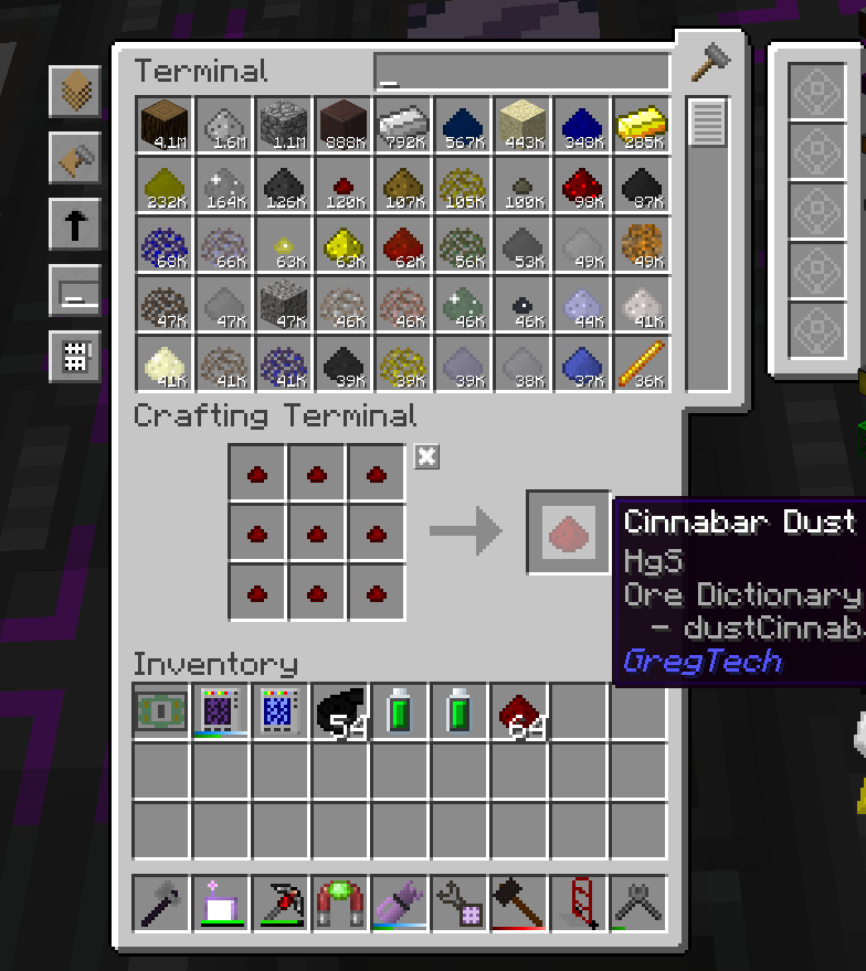 Shift + Click in AE crafting terminal causes severe lag / server kick ...