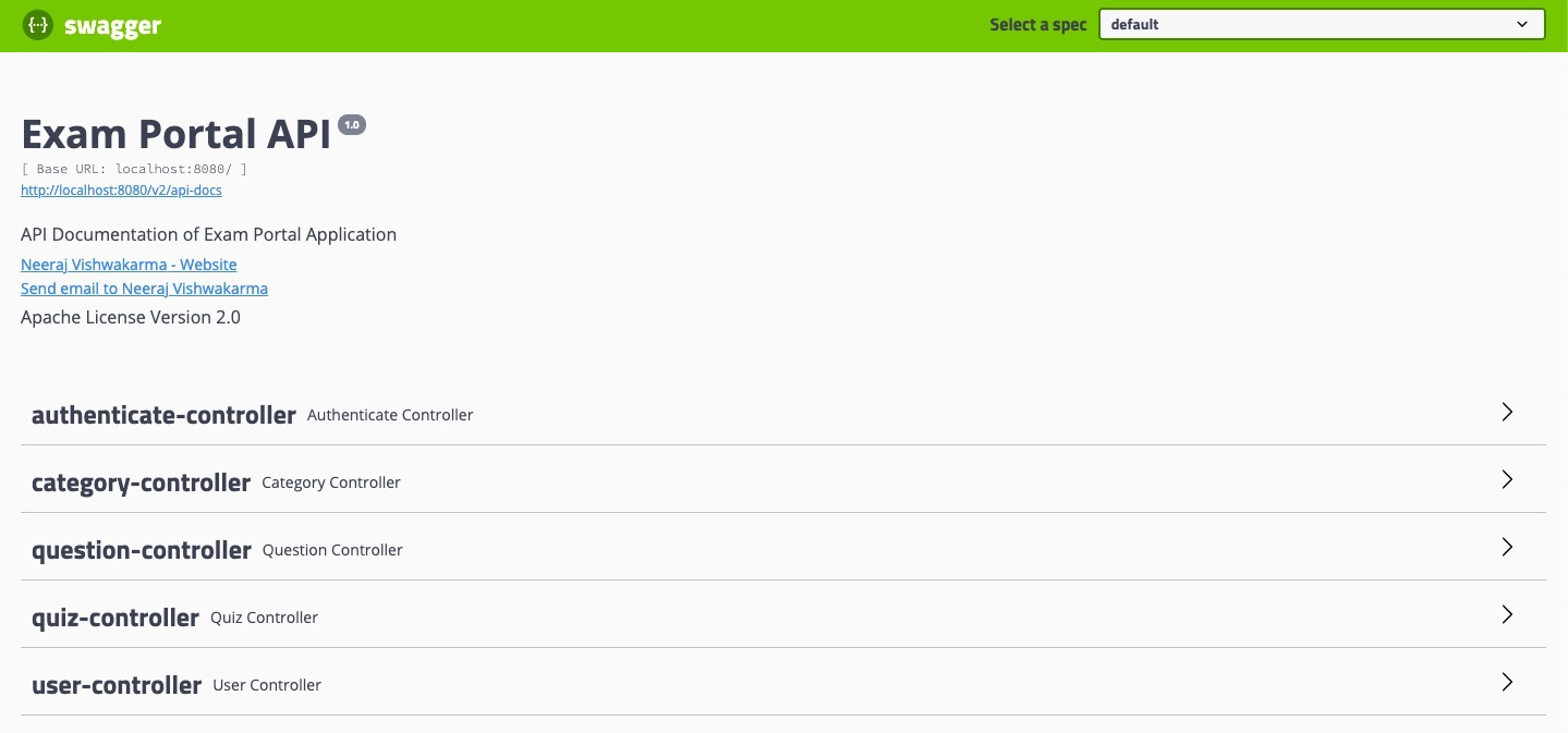 GitHub - neeru-1997/Exam-Portal-Backend: Spring boot backend of the ...