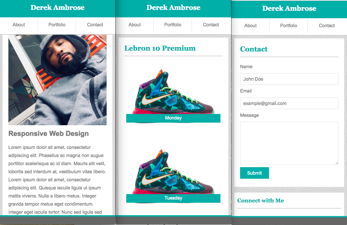 GitHub - dsambrose26/Responsive-Portfolio: Responsive Layout
